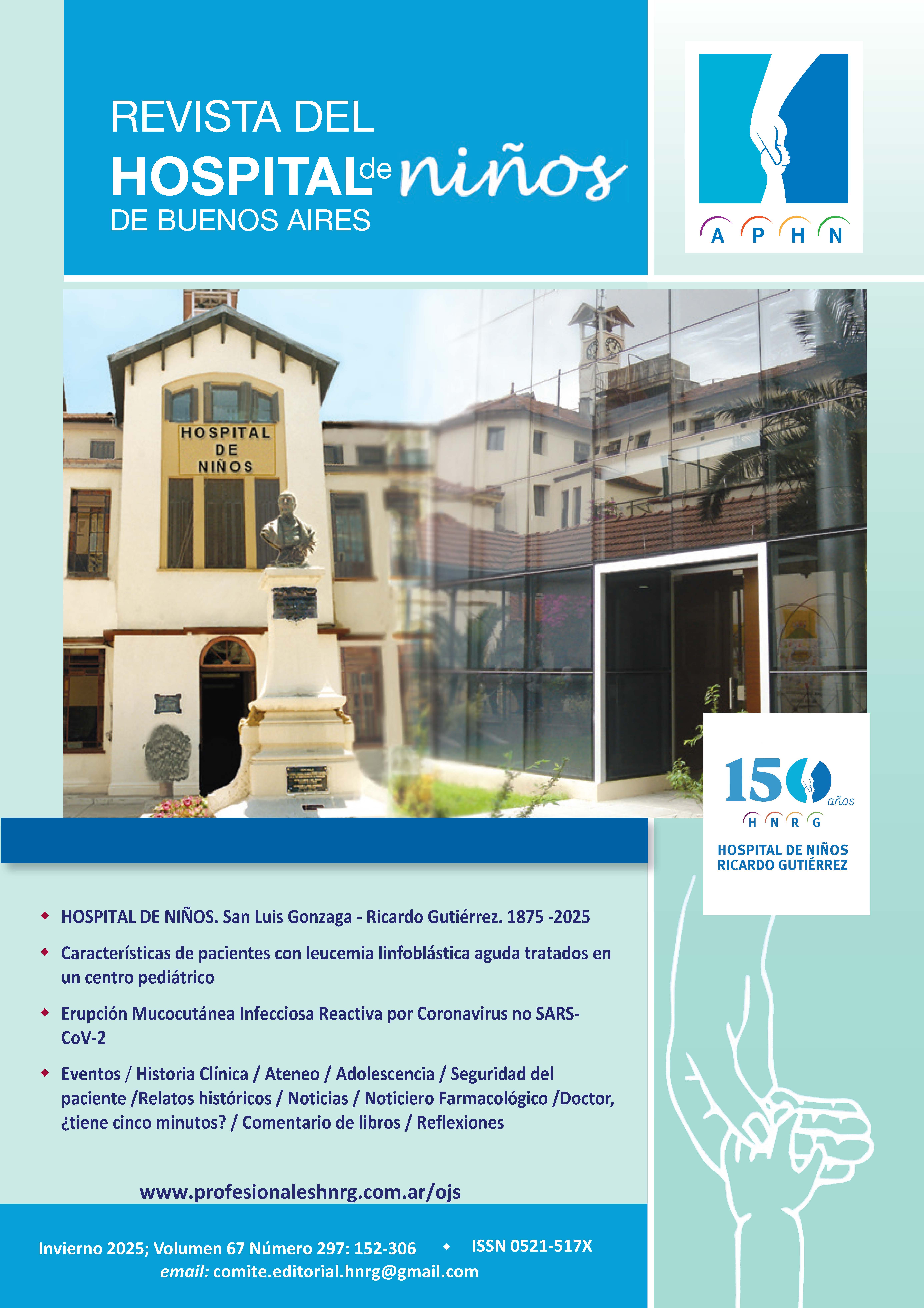Ver Vol. 67 Núm. 297 (2025): Revista del Hospital de Niños de Buenos Aires -Invierno 2025